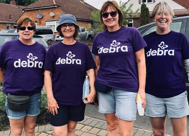 Supporters raising money for DEBRA UK