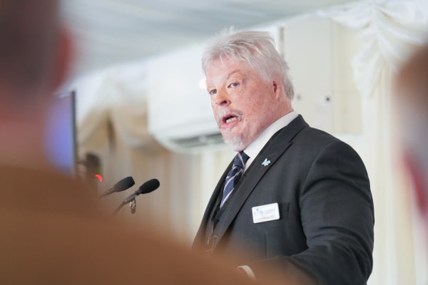 DEBRA President Simon Weston CBE gives a speech at HOC reception