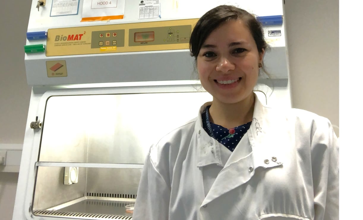 Dr Giovana Carrasco in the lab