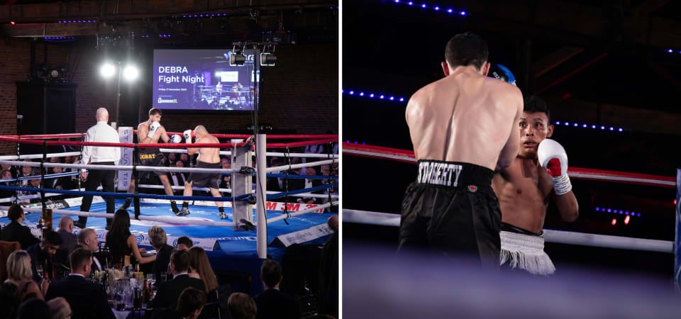 Boxers in the ring at Fight Night 2023