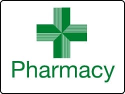 Skin and wound care for EB: Pharmacy sign
